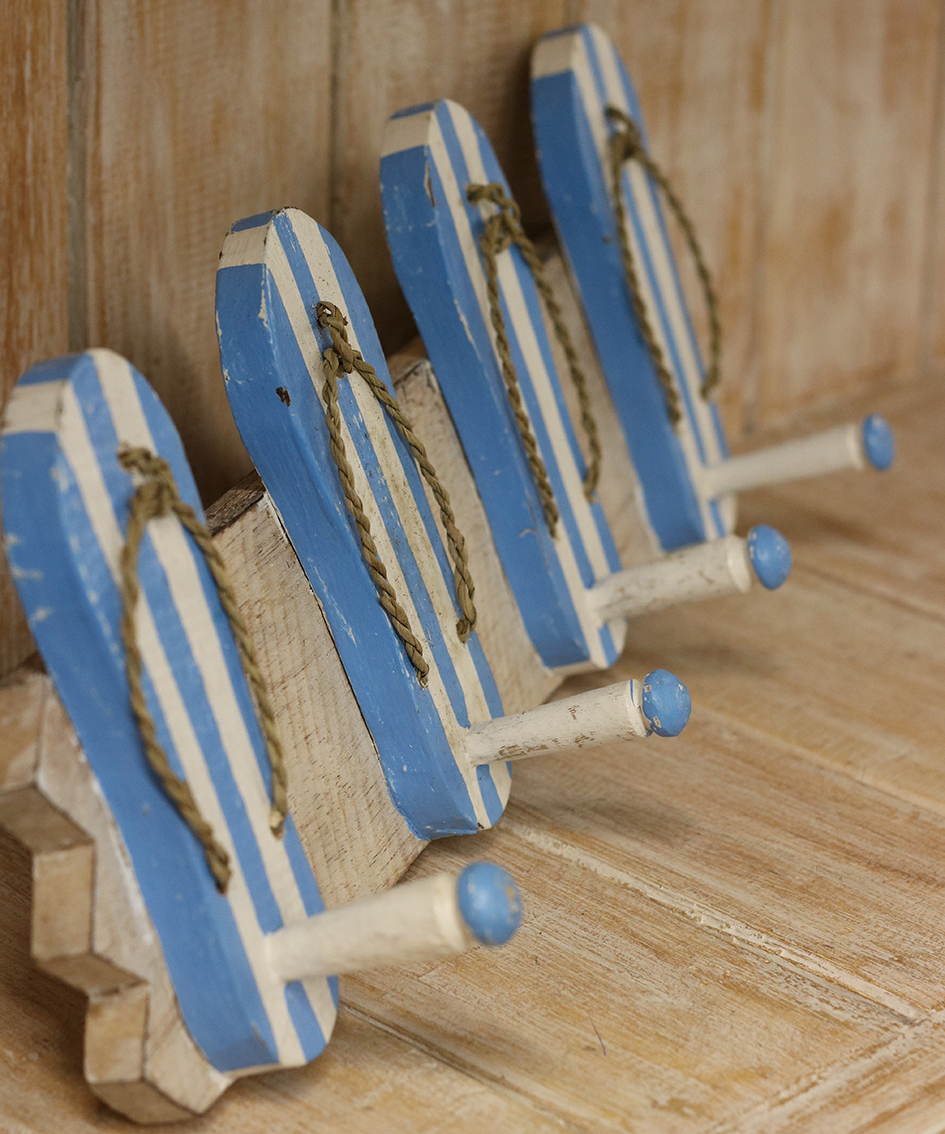 Kapstok 4 slippers Blauw - Afbeelding 2