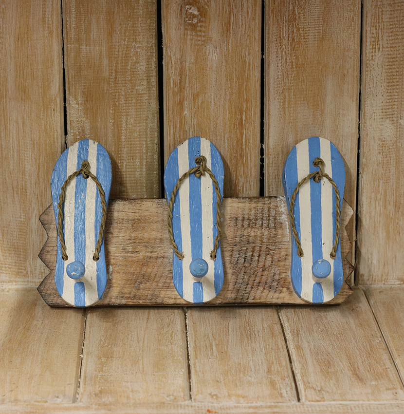 Kapstok 3 slippers Blauw