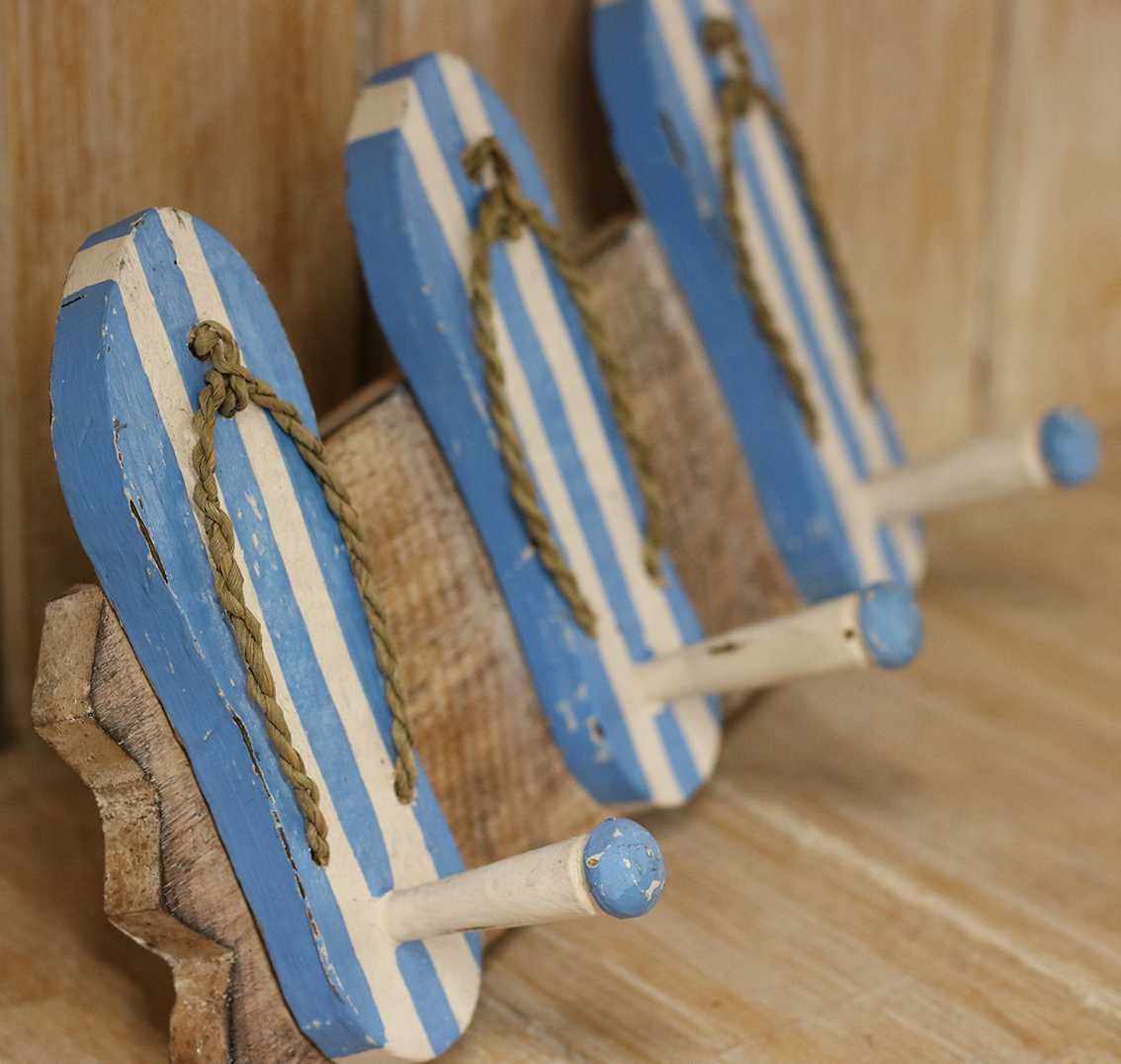 Kapstok 3 slippers Blauw - Afbeelding 2
