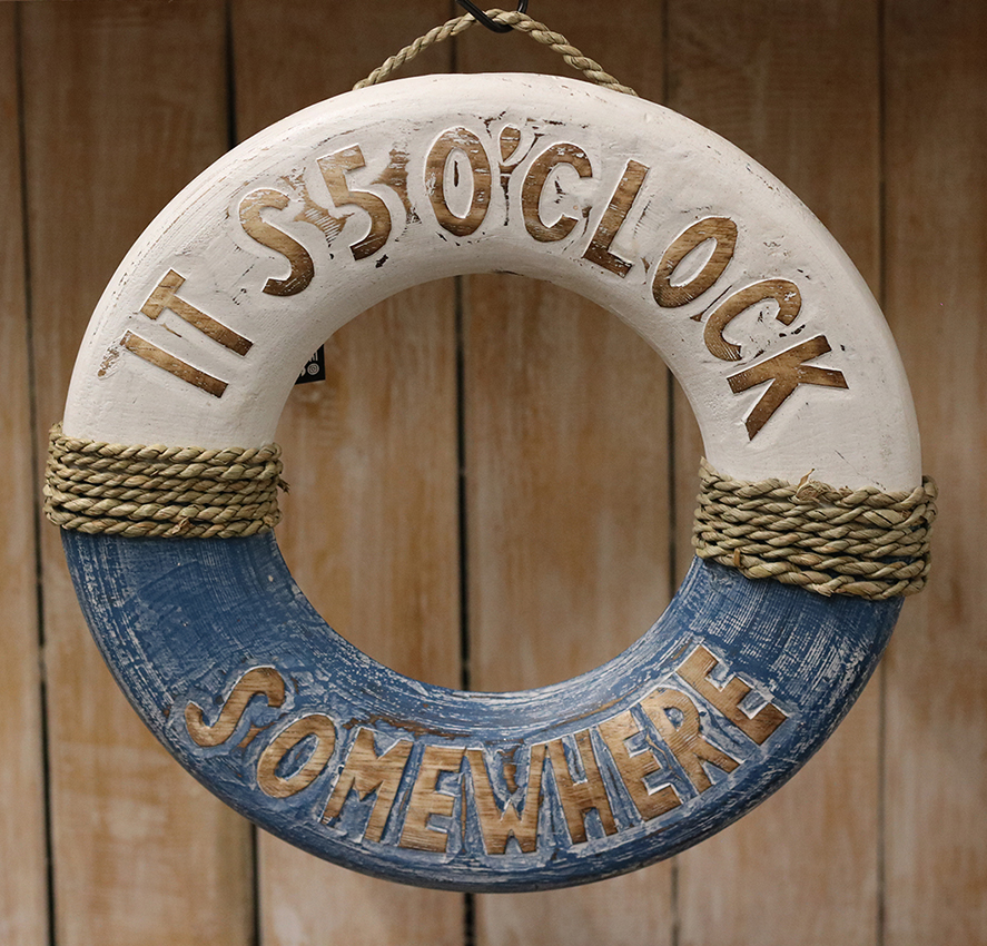 Reddingsboei ‘It’s 5 o’clock’ Donkerblauw