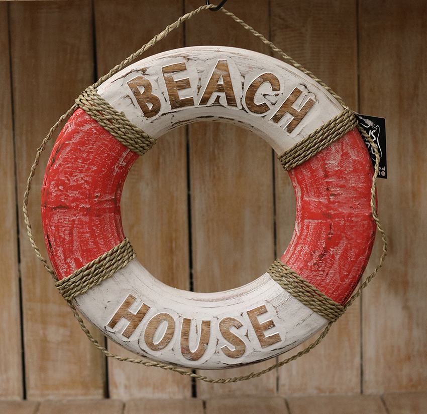 Reddingsboei Beachhouse 30cm Rood