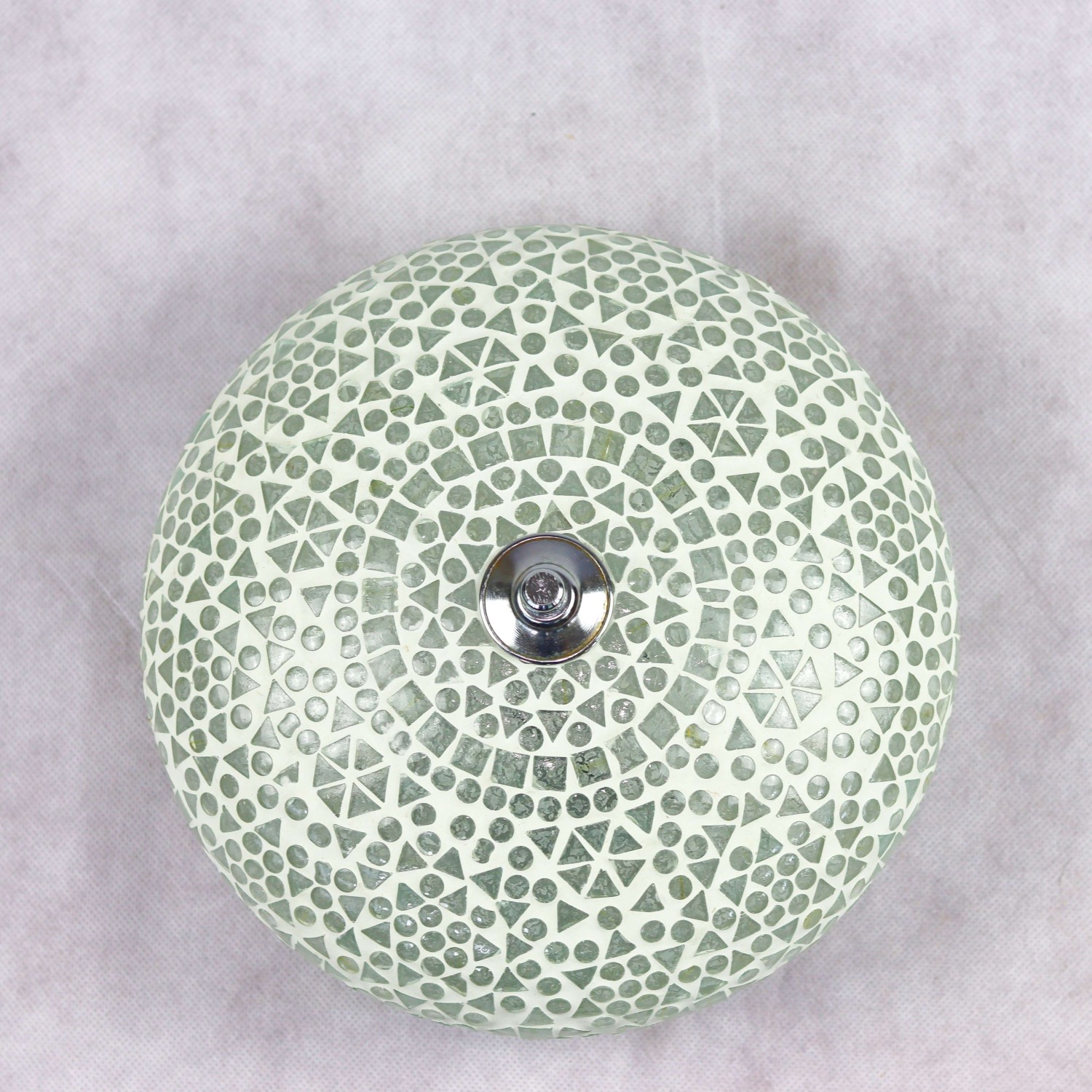 Mozaiek Plafonniere 25cm Wit