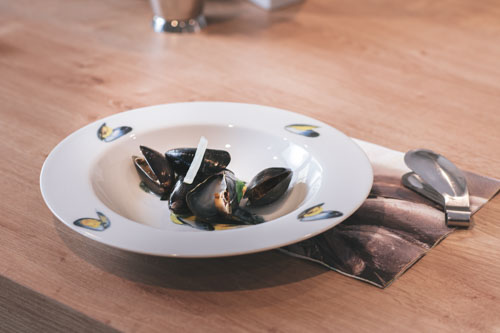 SERVETTEN MOSSELS SET20 33X33CM - Afbeelding 2
