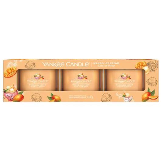 YC Mango Ice Cream Filled Votive 3-Pack