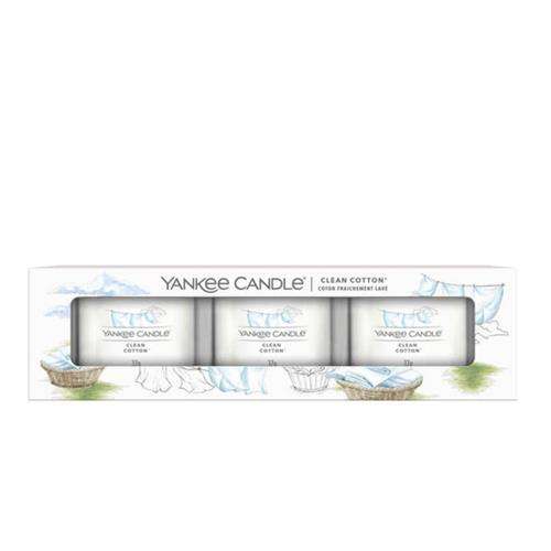 YC Clean Cotton Filled Votive 3-Pack