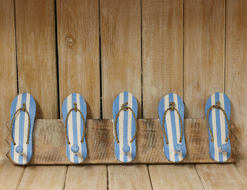 Kapstok 5 slippers Blauw