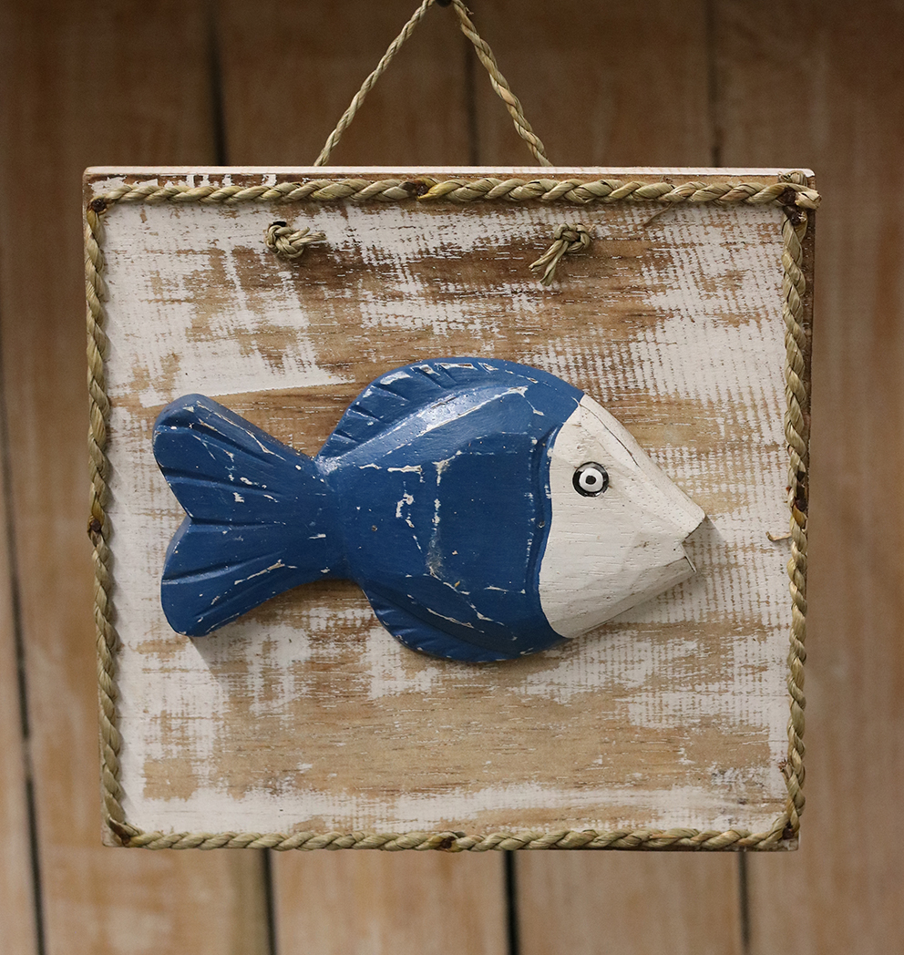 Bordje Touw + Vis Donkerblauw