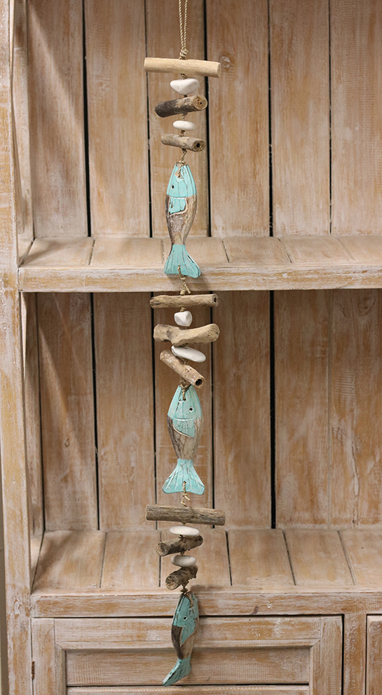 Drijfhout Guirlande Vis Turquoise (24)