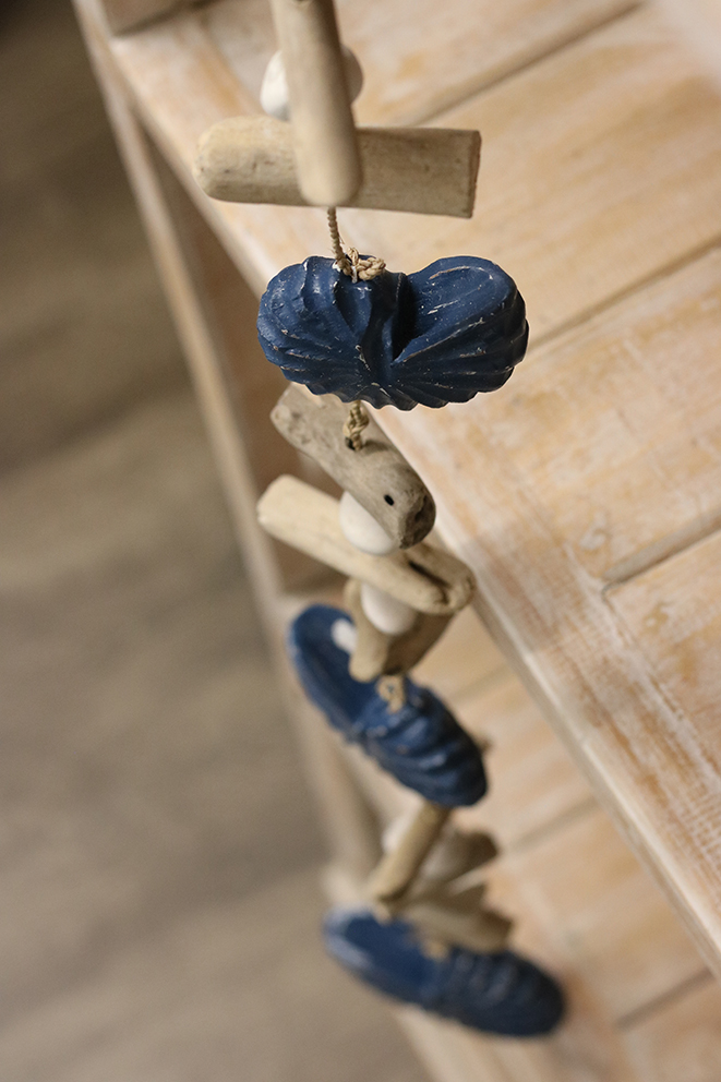 Drijfhout guirlande schelp Donkerblauw - Afbeelding 2