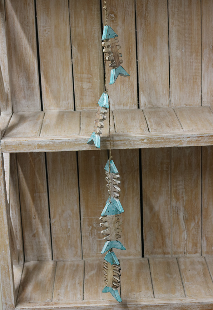 Hanger 5 gratenvissen Turquoise
