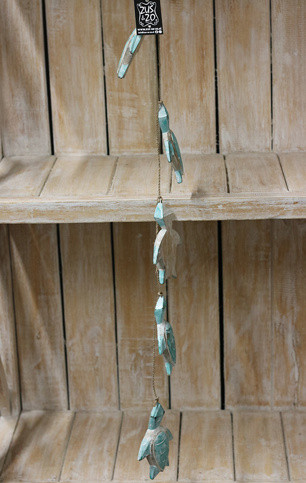 Hanger 5 schildpadjes Turquoise