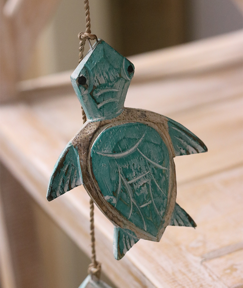 Hanger 5 schildpadjes Turquoise - Afbeelding 3