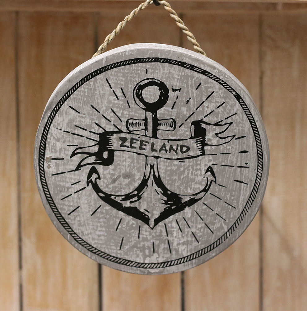 Bordje Zeeland grijs