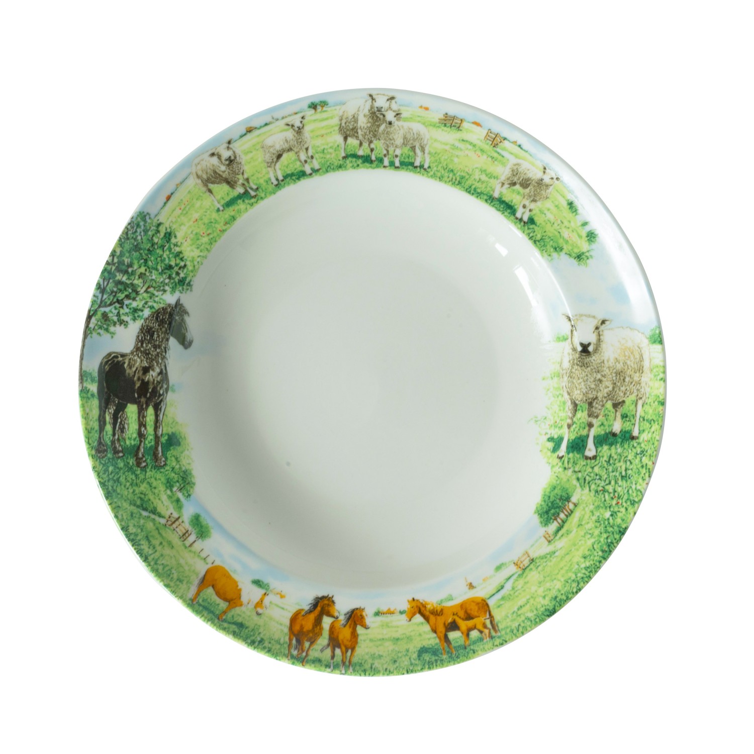 Bord diep Paard/Schaap 23 cm