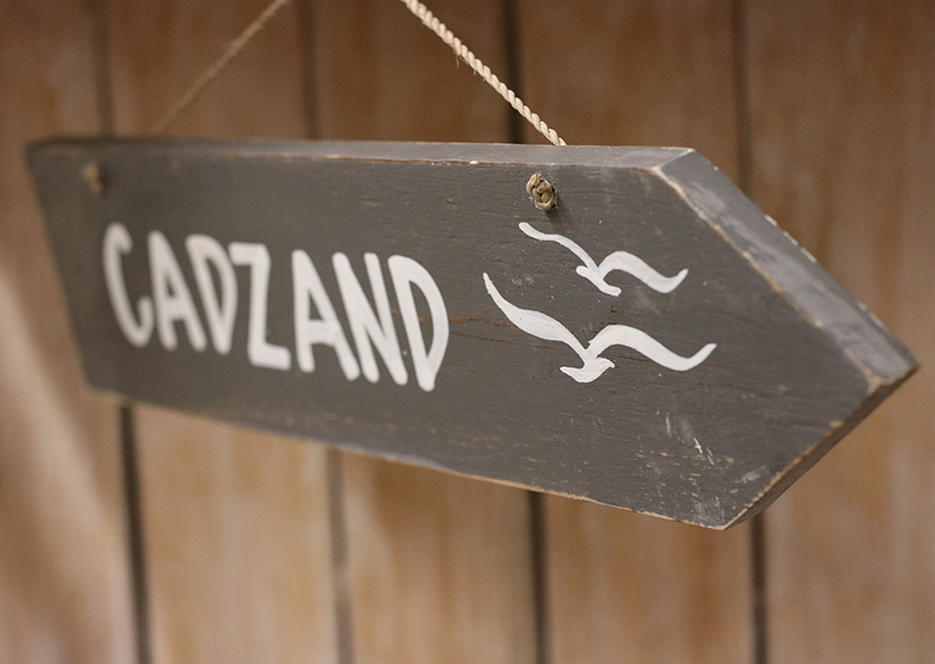 Houten tekstbord Pijl Cadzand Beach Grijs - Afbeelding 2