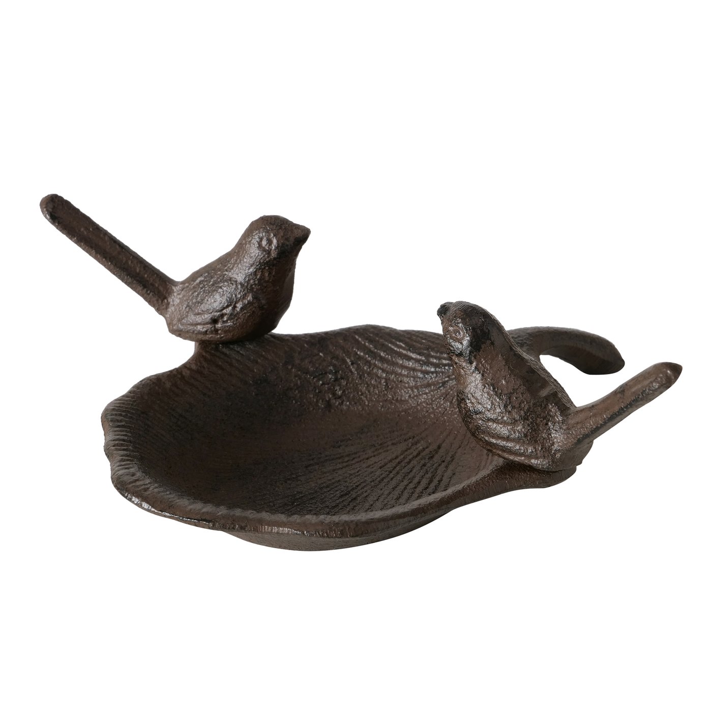 Vogelbadje Theo , H 6 cm, Gietijzer, Bruin