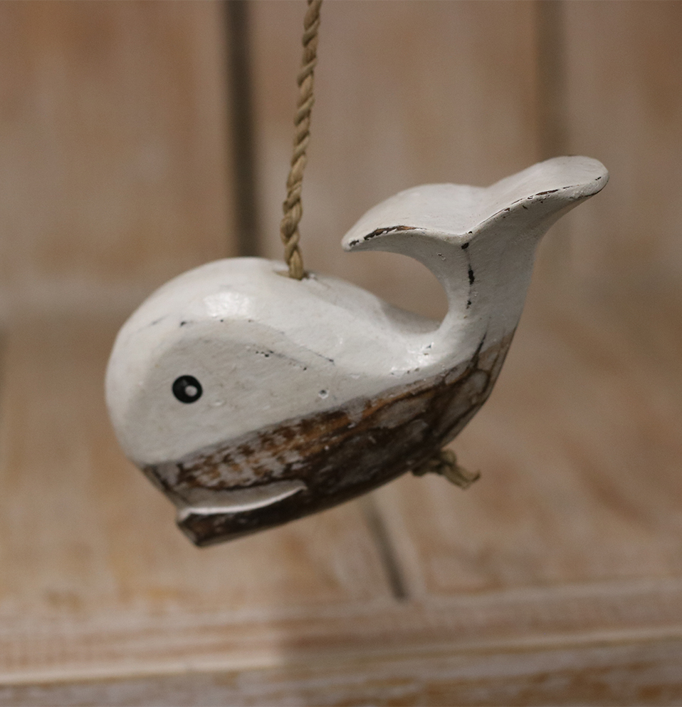 Drijfhouthanger Walvis 45cm Turquoise - Afbeelding 2
