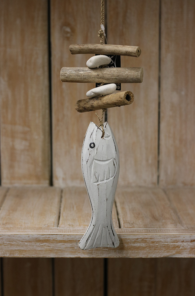 Drijfhouthanger Vis 45cm Turquoise