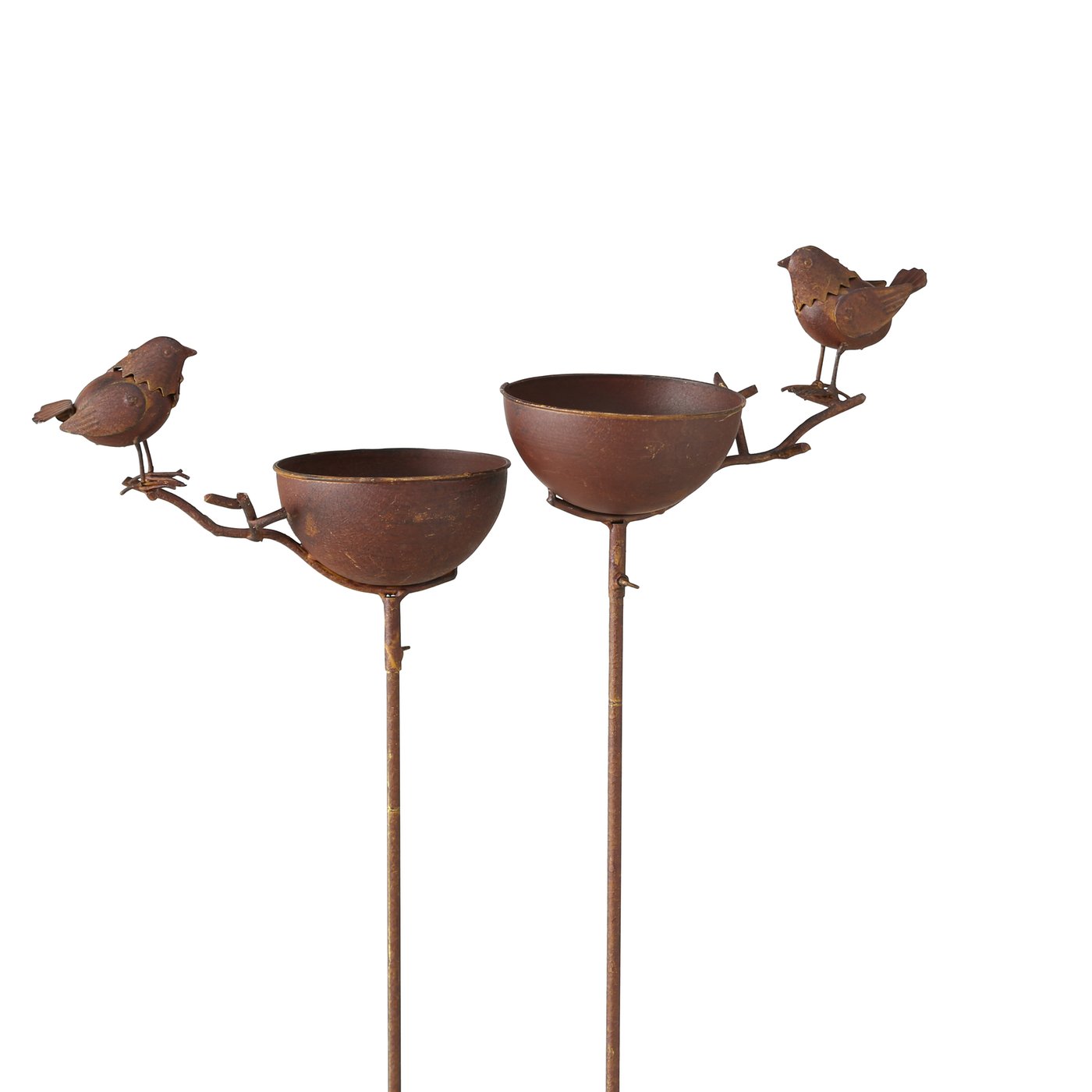 Tuinsteker vogel met drinkbakje Loki, 2 ass., H 117 cm