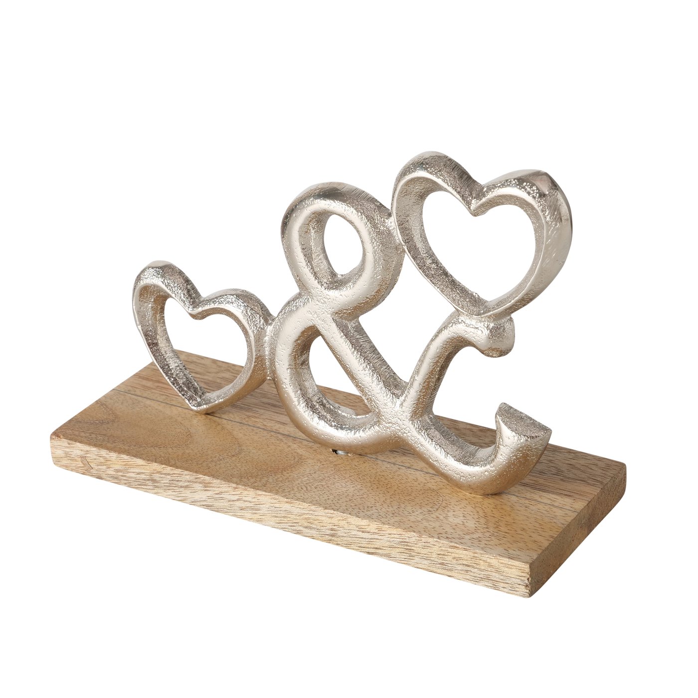 Decoratief object Andlove, Hart, H 11 cm, Mangohout