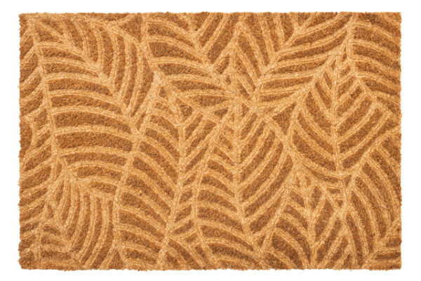 Deurmat embossed leaves 40x60