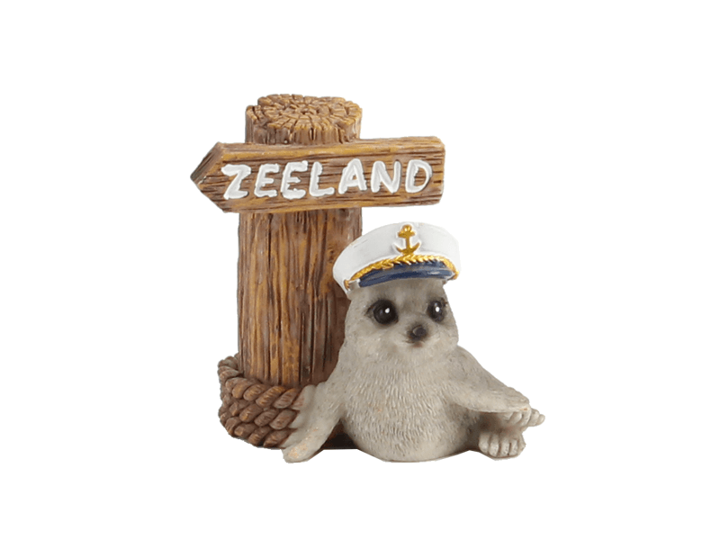 Zeehond met paal Zeeland 9 cm