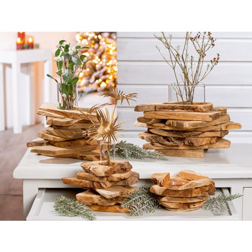 Vaas,"Bali", Hout, H 21 cm - Afbeelding 2