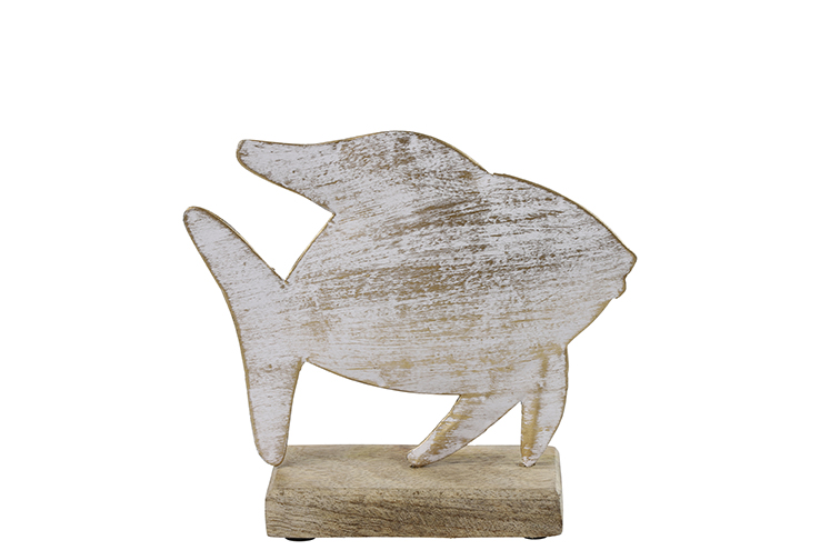 Ornament vis Nemo M wit/goud