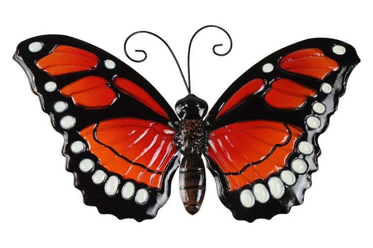 Wandversiering vlinder Blaze rood
