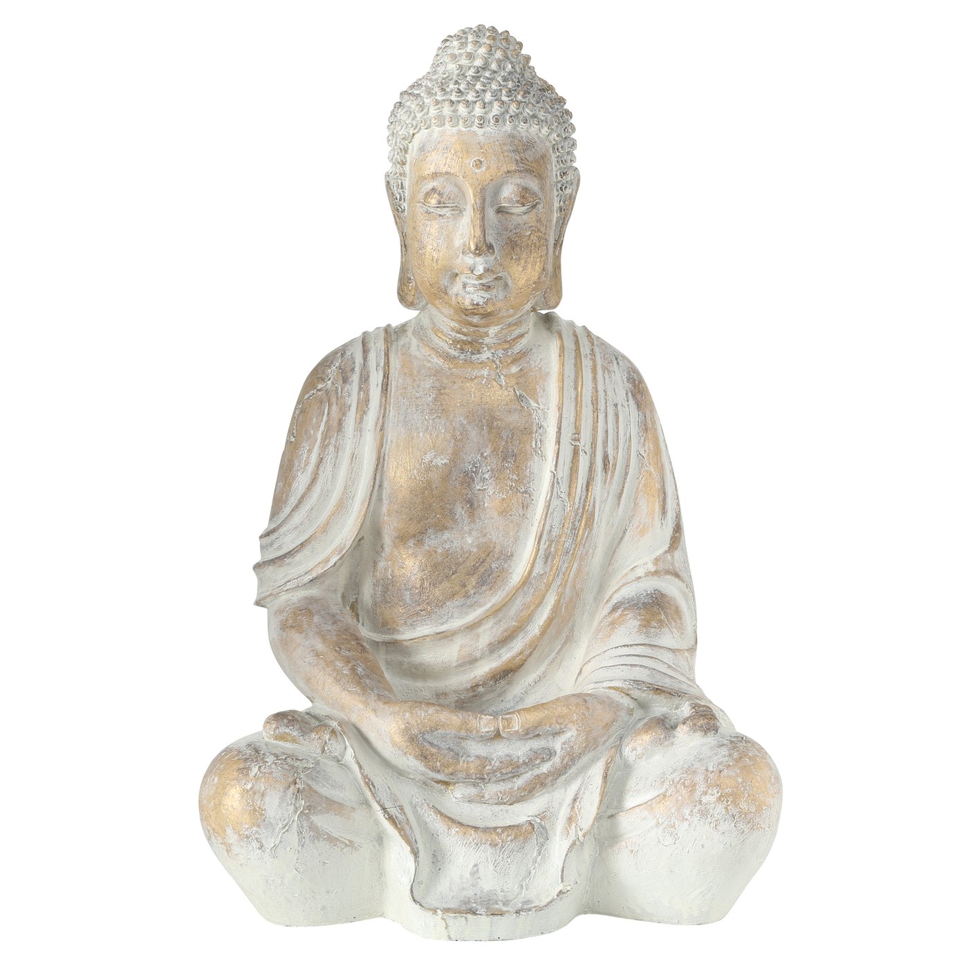 Figuur Flyn, Buddha, H 67 cm, Gold polyresin