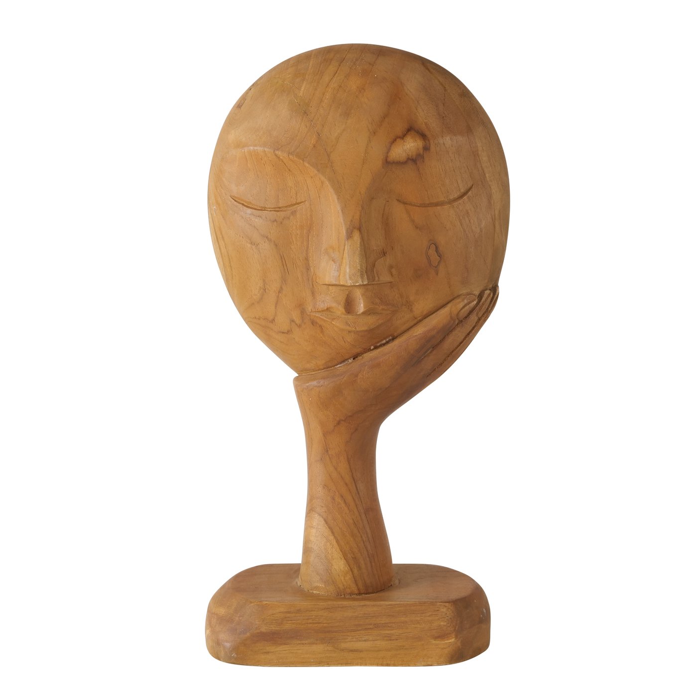 Sculptuur Thinka, Rond, H 40 cm, Teak wood