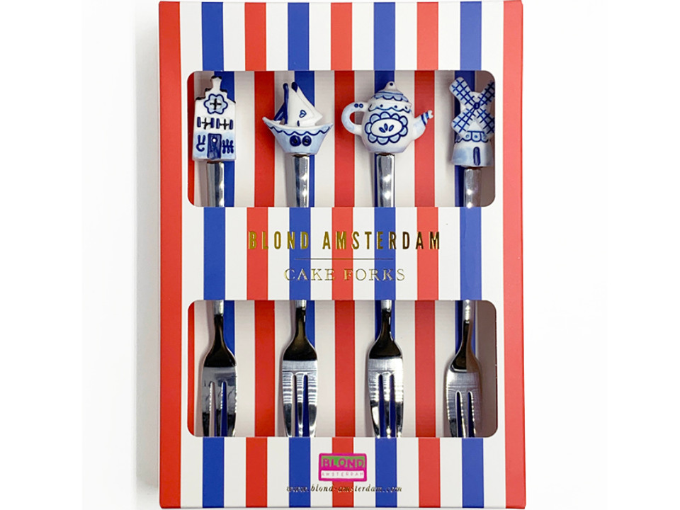 Blond Amsterdam Delfts Blond Cakevorkjes set van 4
