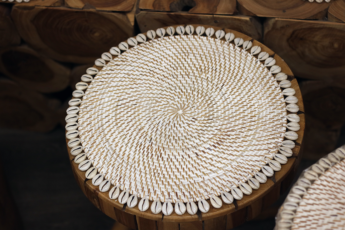 Placemat rotan met schelp 2 ass. 30cm - Afbeelding 4