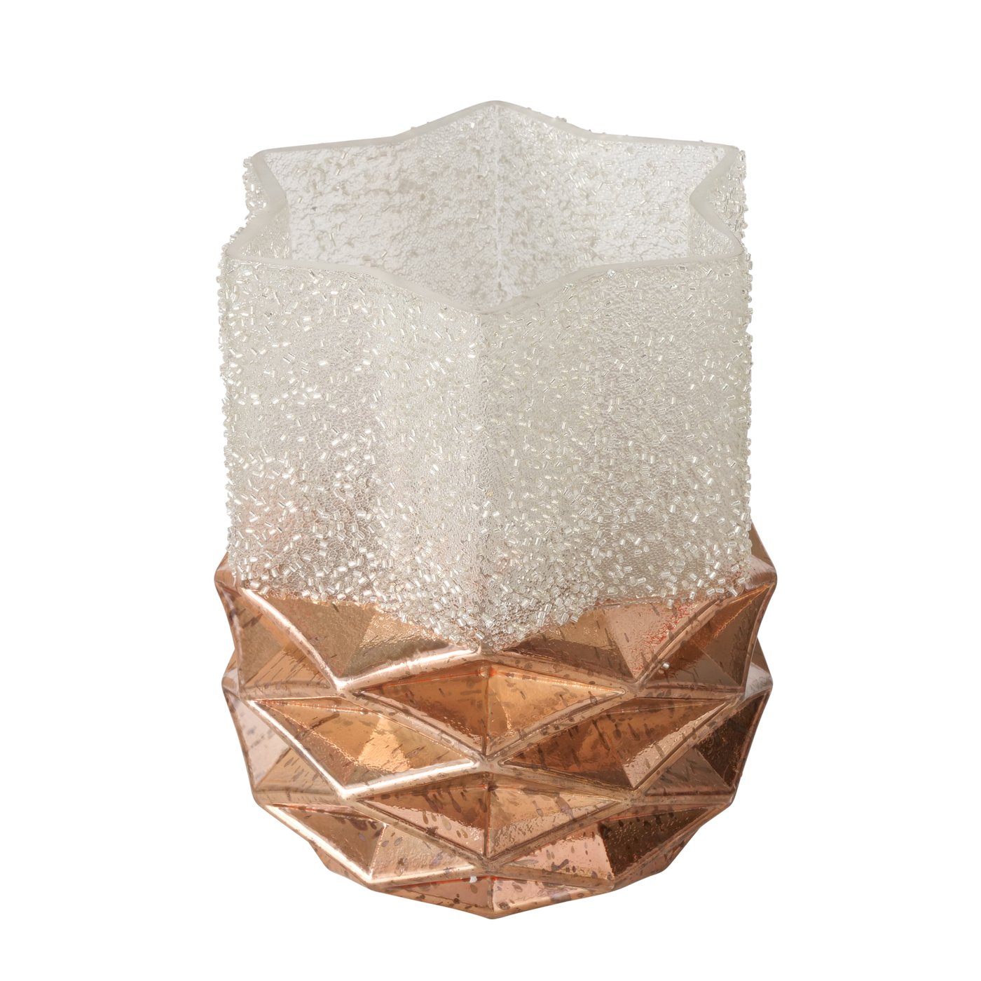 Windlicht Shannon, stervorm, H 15 cm, gelakt glas