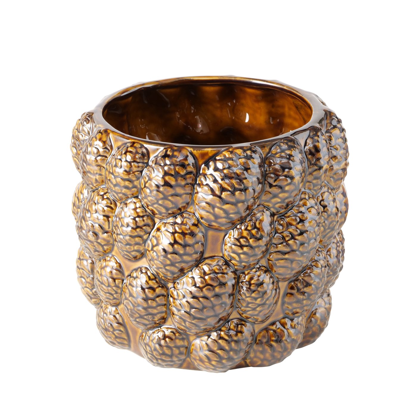 Planter Corny, H14cm, bruin