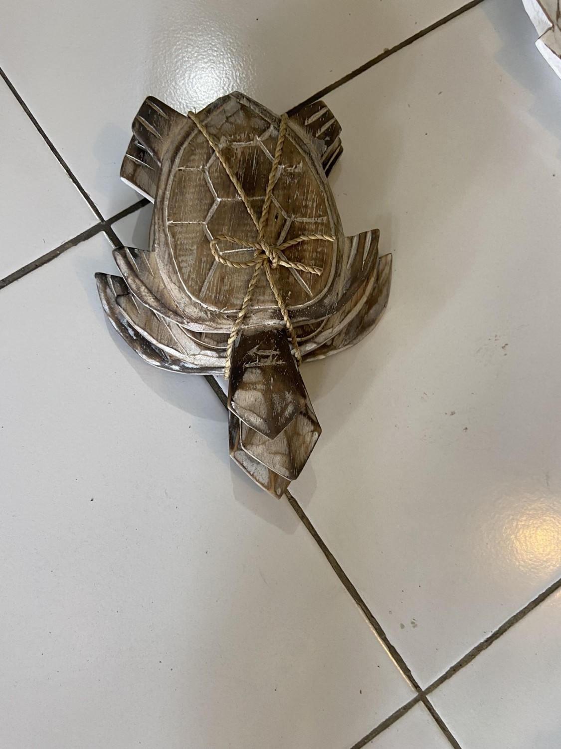 Houten Schildpad Dolo set/3 Wit - Afbeelding 2