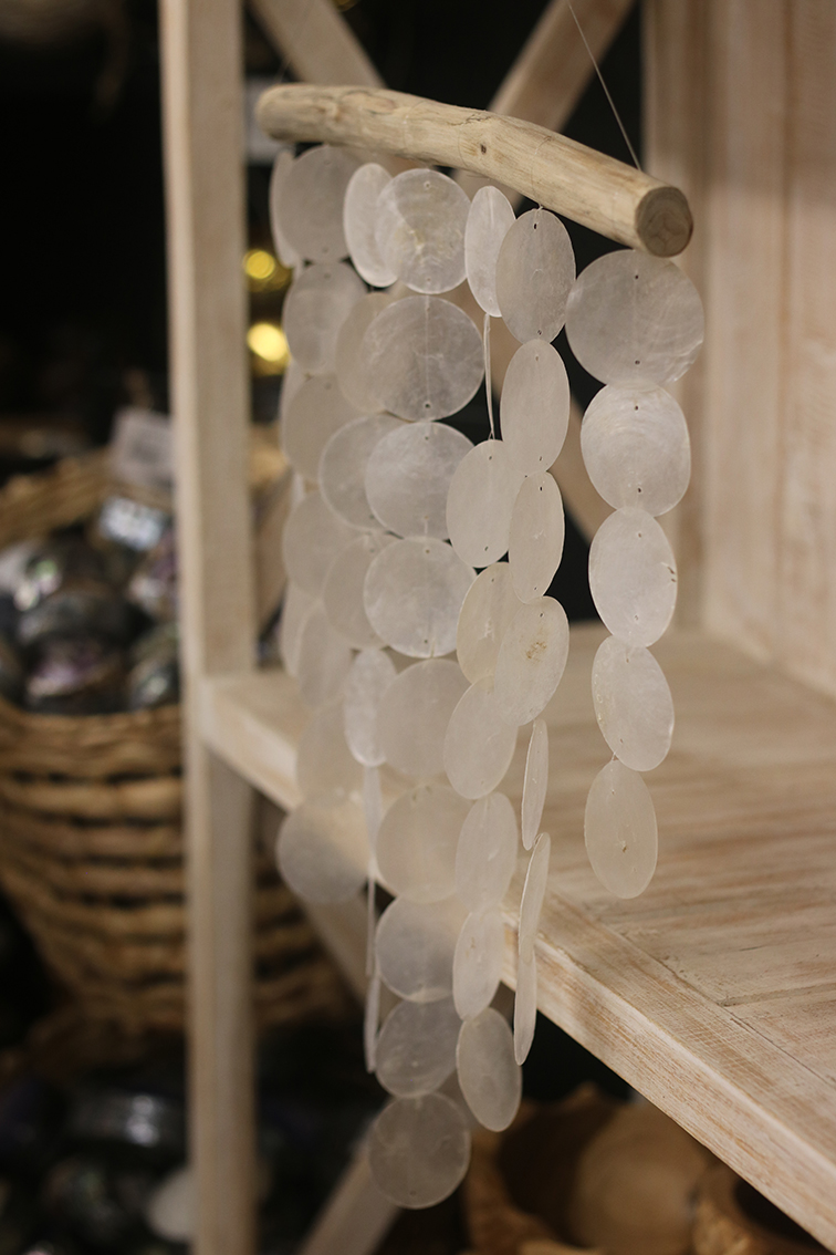 Wanddecoratie Schelpenhanger Capiz Naturel/wit - Afbeelding 2