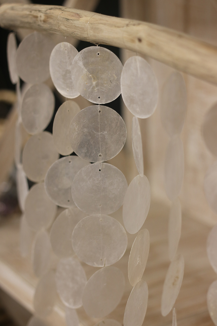 Wanddecoratie Schelpenhanger Capiz Naturel/wit - Afbeelding 3