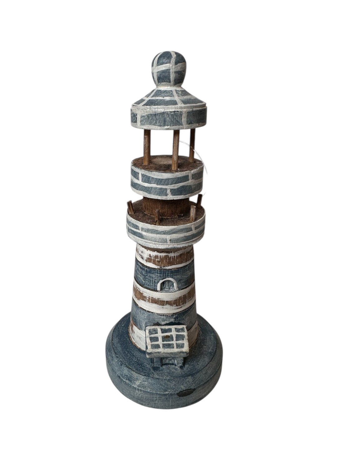 Houten Vuurtoren 'Stripes' Donkerblauw maat S