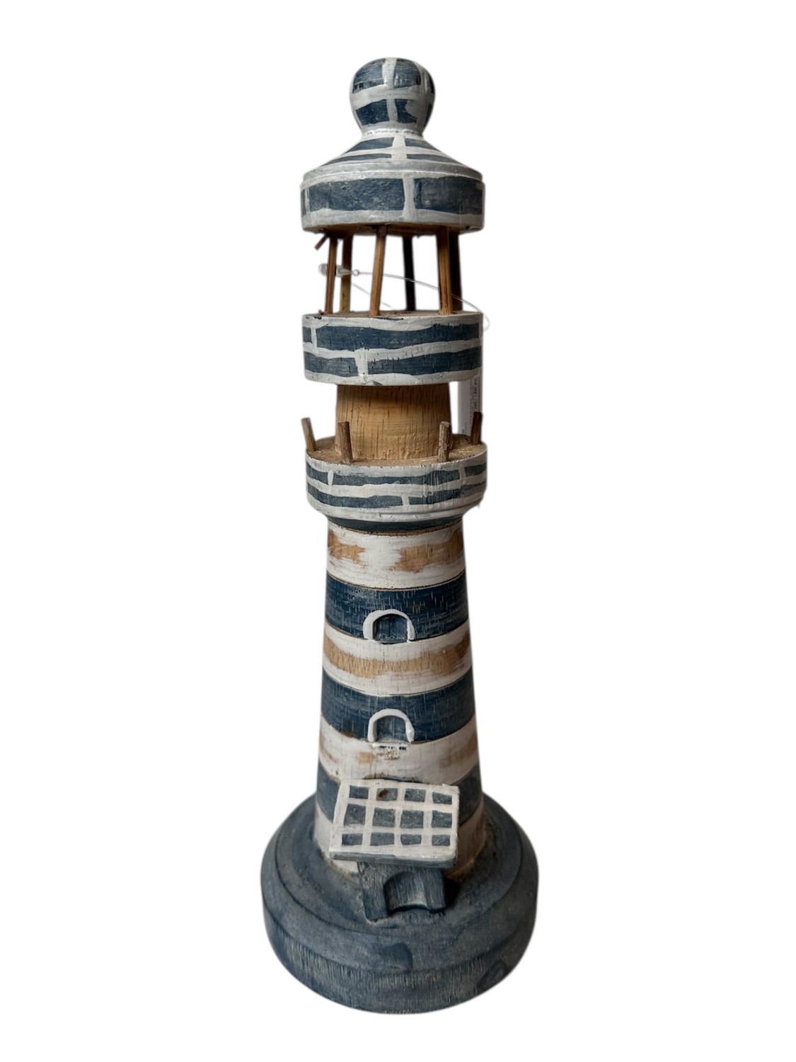 Houten Vuurtoren 'Stripes' Donkerblauw maat M