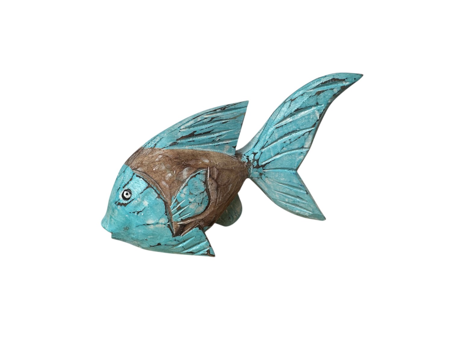 Houten Vis Koi Staand Tosca maat S