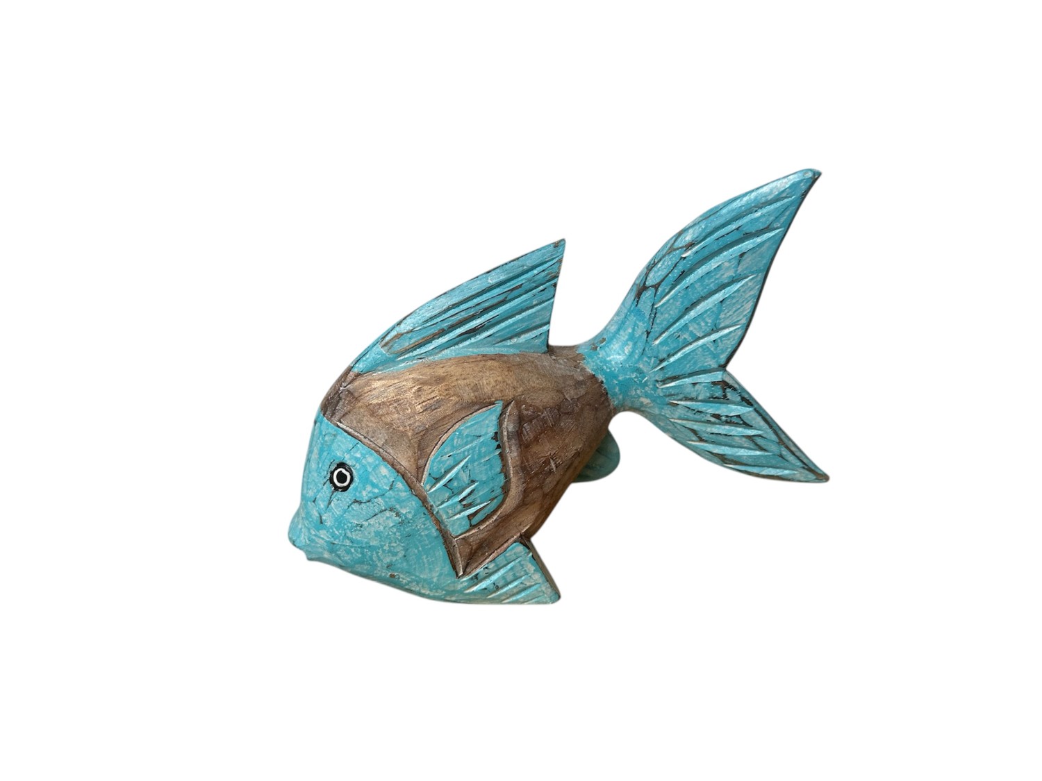 Houten Vis Koi Staand Tosca maat M