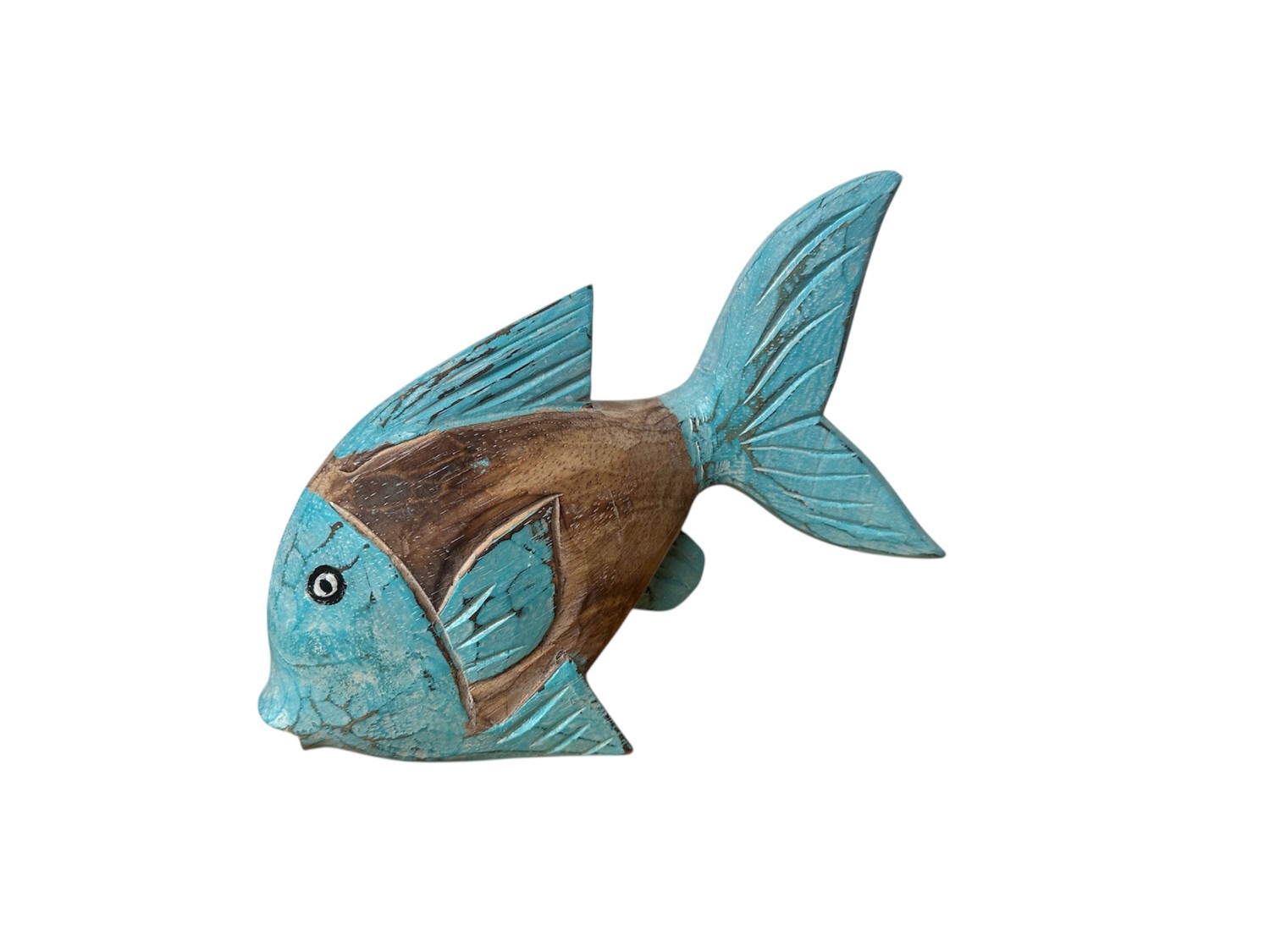 Houten Vis Koi Staand Tosca maat L
