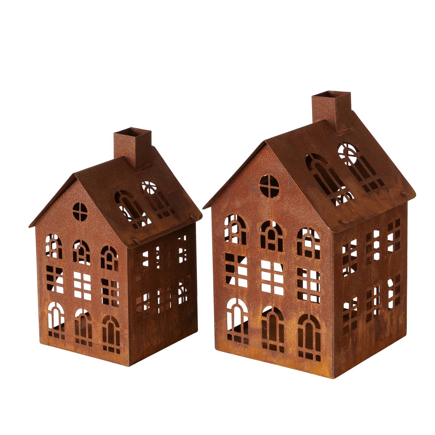 Lantaarn Kolding, Huis, 23x14 cm in- en outdoor, roest ijzer