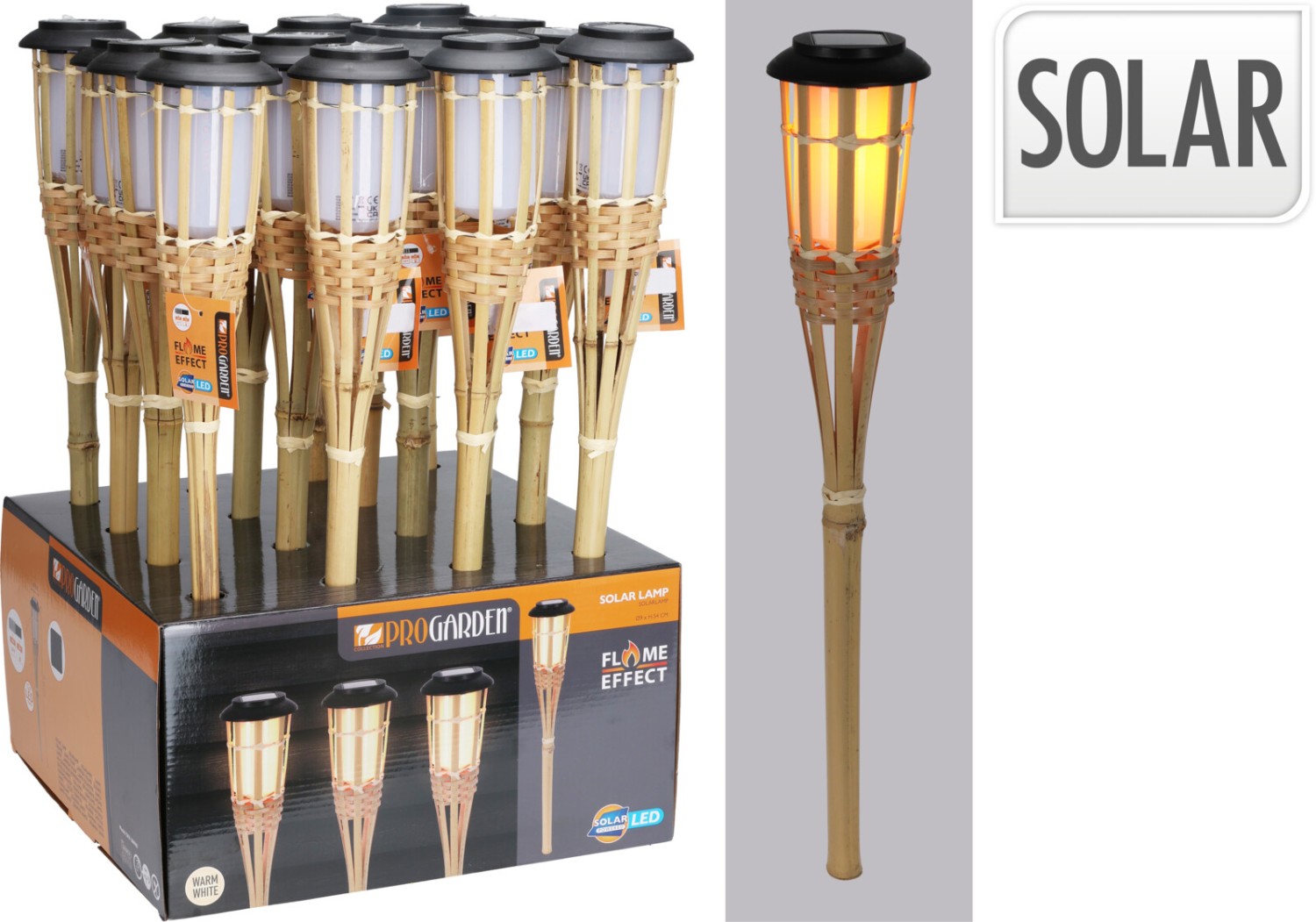 Solar lamp Bamboe h54cm - Afbeelding 2