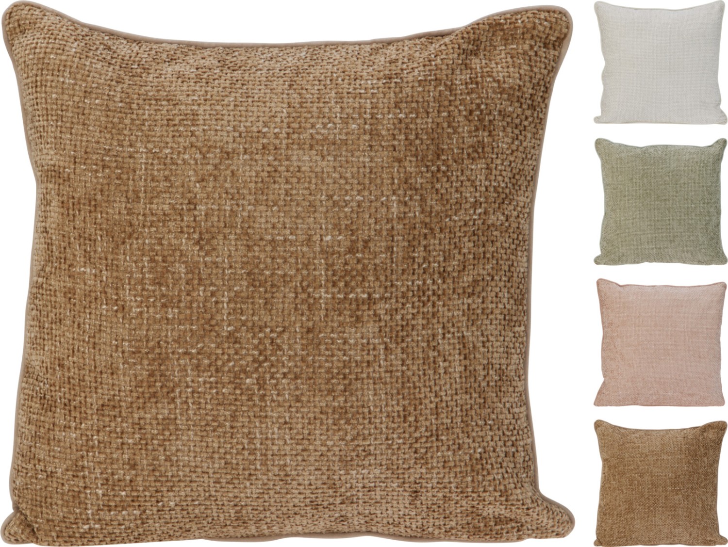 Kussen 45x45cm chenille 4 soorten