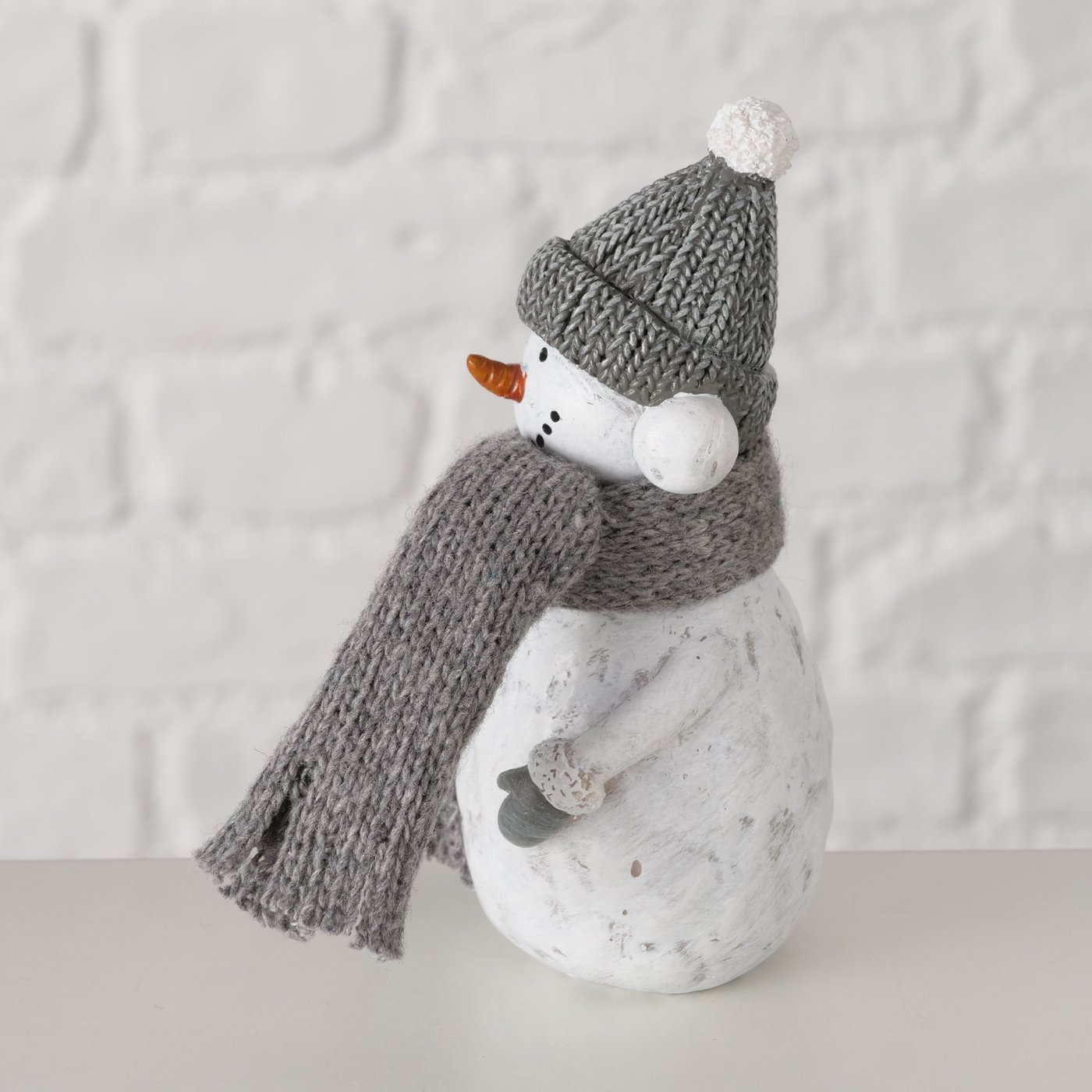 Beeldlje Frosty, sneeuwpop, 2 soorten H 12,50 cm, polystone - Afbeelding 5