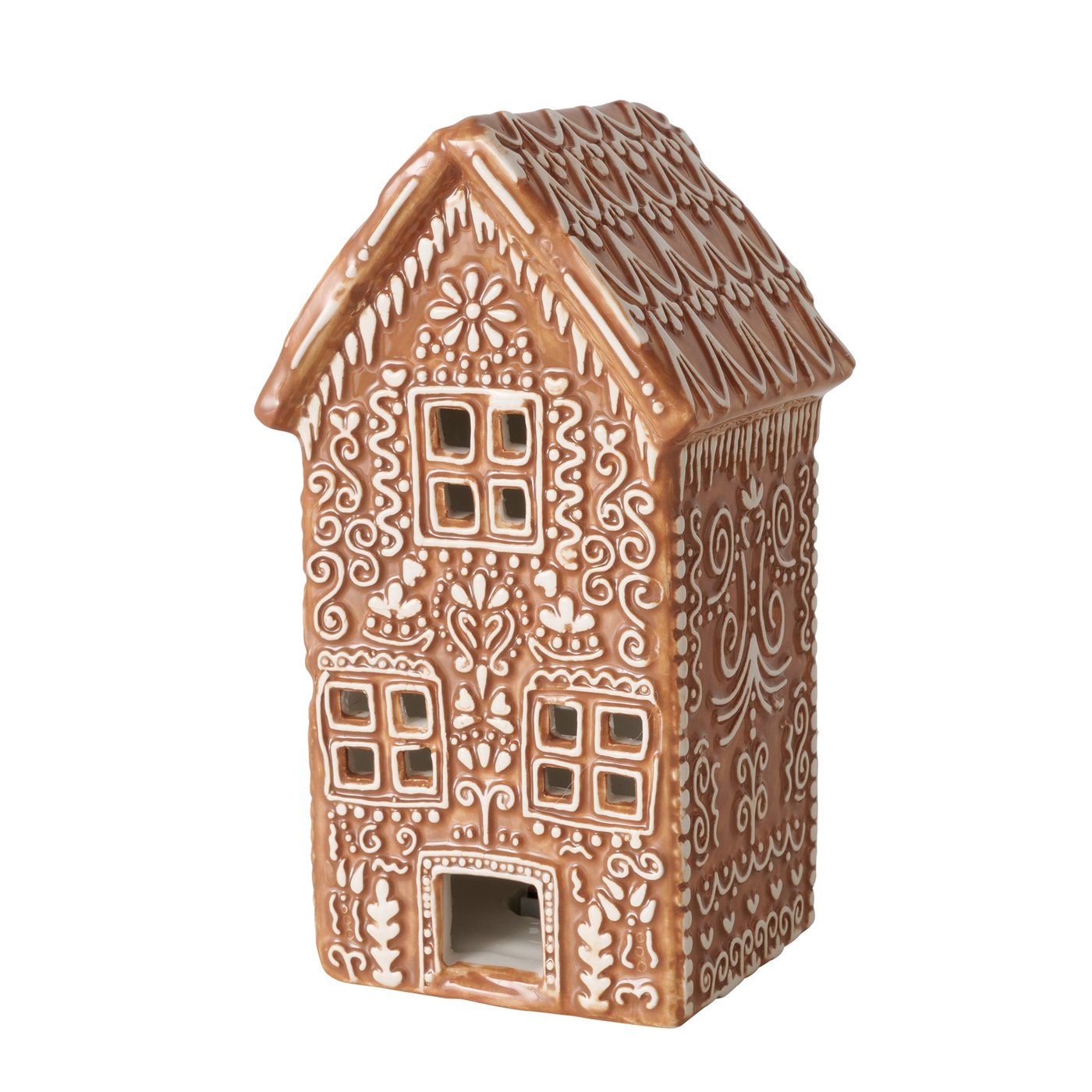 Decoratief object Gingerbread, Huis, LED, H 18 cm