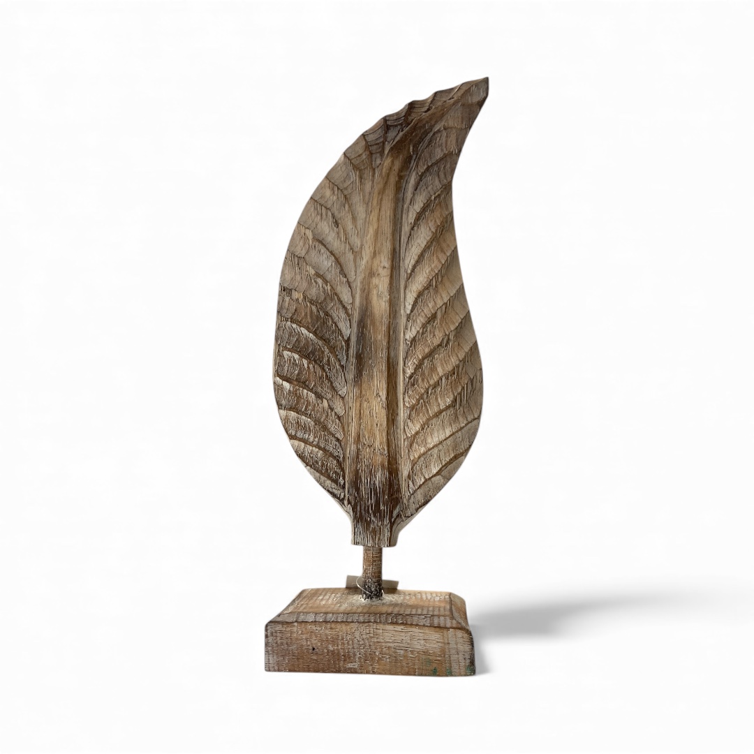 Blad op voetje Naturel klein