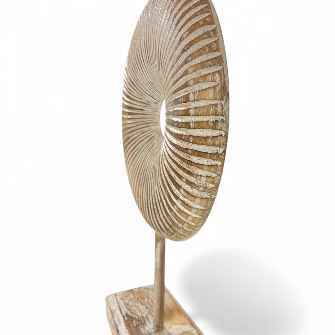 Decoratie Donut op Voet Lumina Maat L Nat./Wit - Afbeelding 2